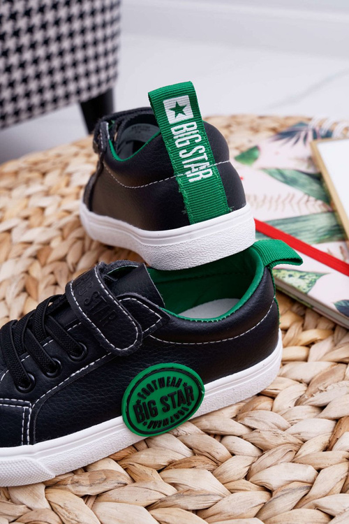 Veľká hviezda FF374087 Čierne a zelené detské tenisky