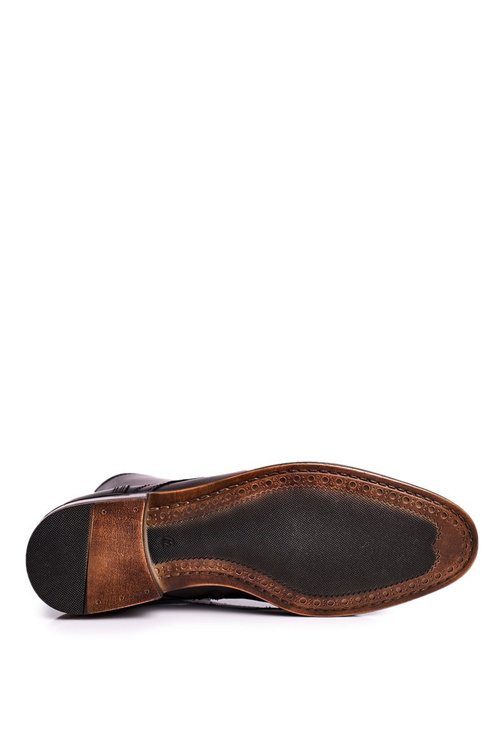 Pánske topánky, hnedé kožené topánky