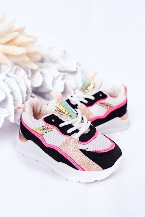 Detské športové topánky tenisky Neon Pink Game Time