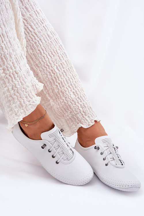 Kožené Polobotky Dámske Artiker 54C0838 Biele