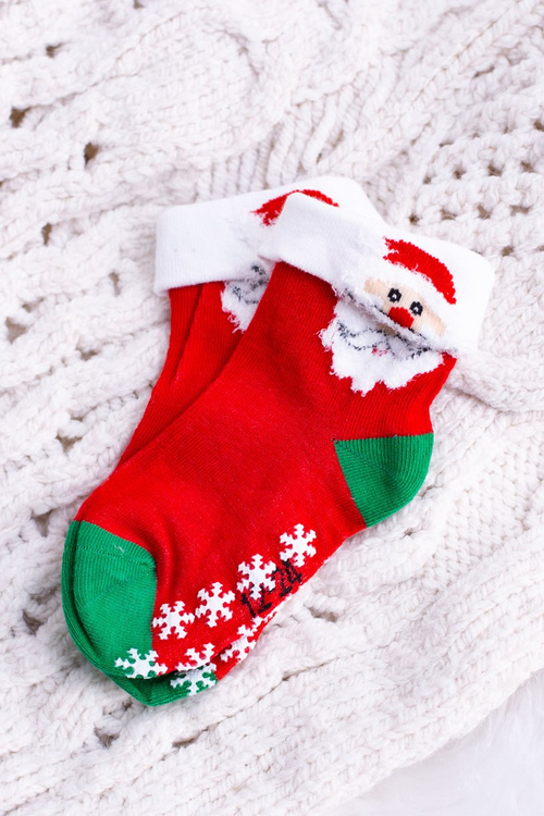 Dětské vánoční protiskluzové ponožky se Santa 4