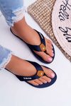 Dámske flip -flops Big Star DD274A254 Navy Blue