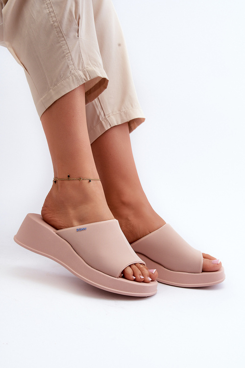 Vonné Dámské Žabky Na Kotníku ZAXY LL285083 Růžové