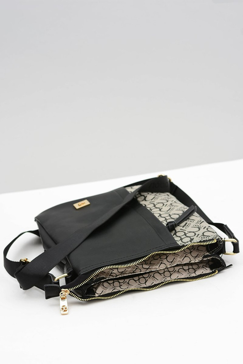 Priemerná čierna kabelka Nobo Dámska