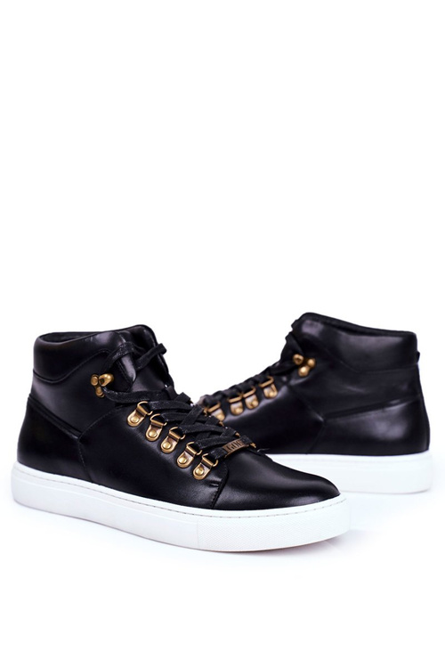 PÁNSKÉ Tenisky Obuv Goe Kožená Cerne GG1N3009