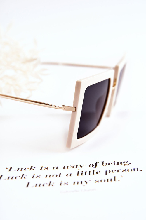 Štvorcové slnečné okuliare V160018 Svetlo béžová