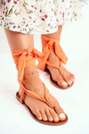 Dámské sandaly žabky oranžové Derryl