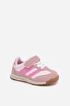 Dětské sneakersy sportovní boty na suchý zip růžové Viona