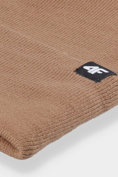 Dvojvrstvová zimná pánska čiapka 4F 4FAW23ACAPM316-81S hnedá