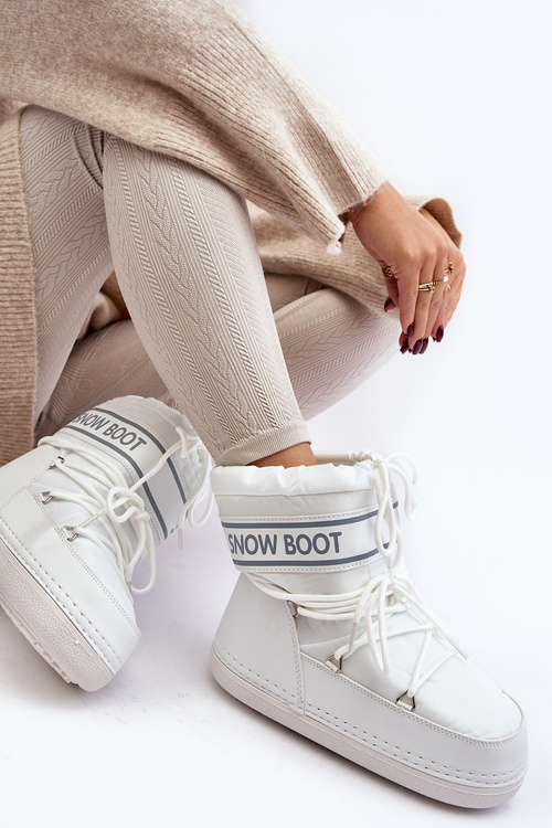 Dámske zviazané biele snehové topánky sóia