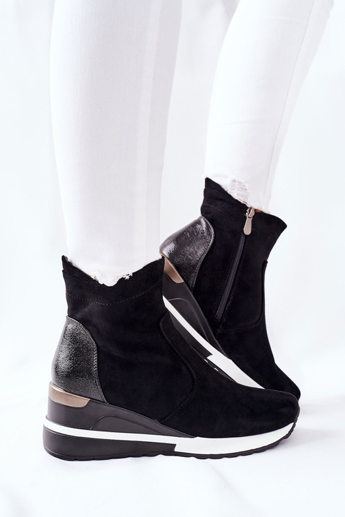 Dámske topánky na klinoch čierny Greenfort