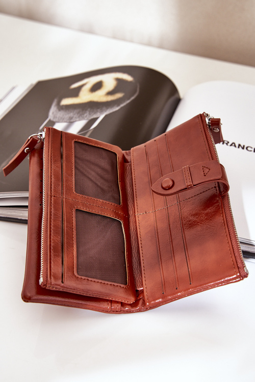 Dámska Peňaženka Z Eko Kože Hnedá Irinda