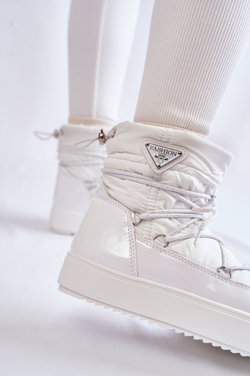 Dámské módní šněrovací boty do sněhu Bíle Carrios