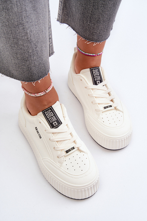 Dámské tenisky na platformě Big Star NN274254 Bílé