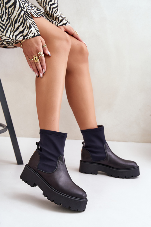 Zazoo 2947 Dámské boty z přírodní kůže černé