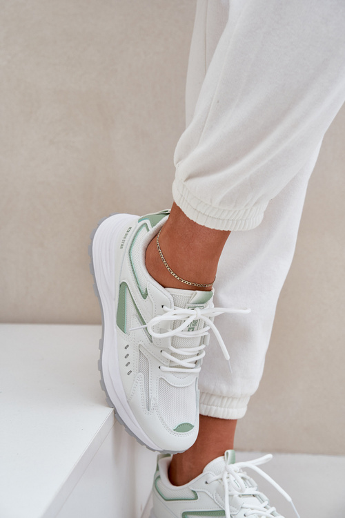 Dámské Sportovní Boty Big Star NN274A095 HI-POLY SYSTEM Bílá-Zelená