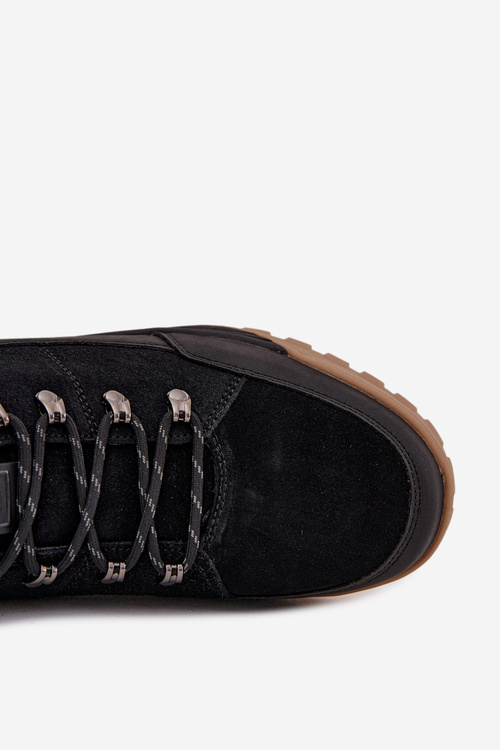 Semišové Pánské Turistické Boty Big Star SS174265 Černé