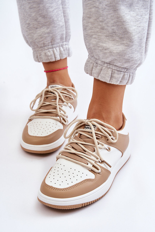 Dámska klasická dvojosúvacia športová topánka Jella White-Beige