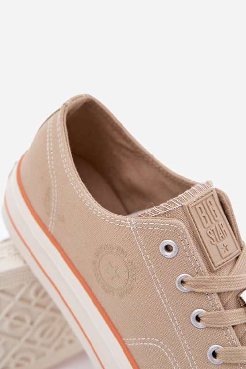 Pánské Tenisky Na Platformě Big Star RR174323 Béžové