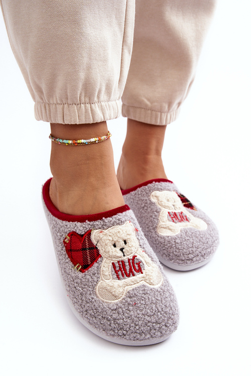 Dámske domovské papuče s útržkami INBLU EC000095 Grear Grey