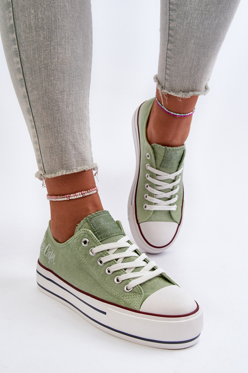 Dámské tenisky na tlusté podrážce Lee Cooper LCW-24-31-2217 zelené
