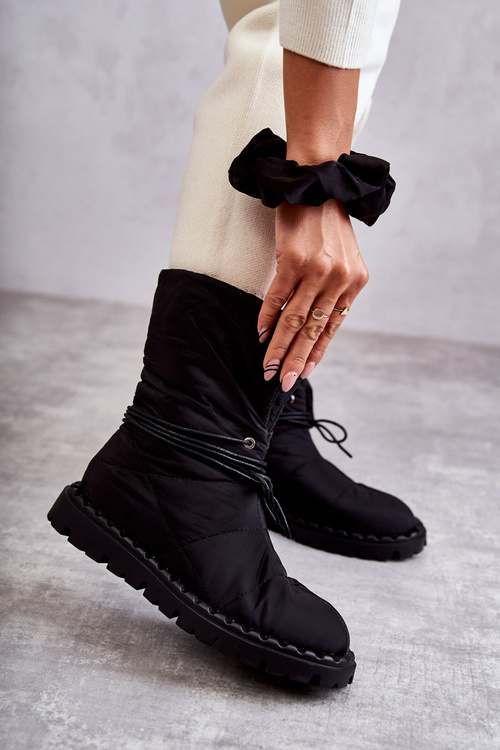 Ženské izolované materiálne topánky Čierne Emelie