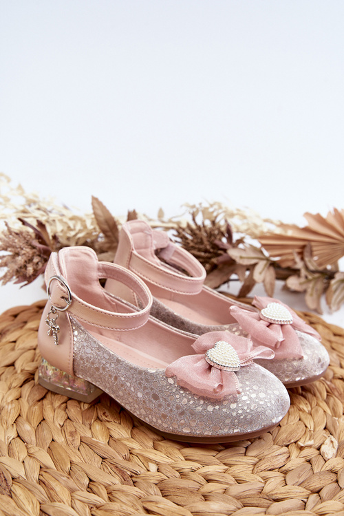 Dětské baletky S mašlí Růžové Nanthea