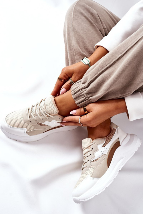 Dámská Sportovní Obuv Sneakersy Béžové Going