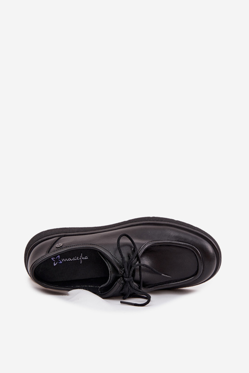 Kožené dámske poltopánky Maciejka K7189-01 Čierne