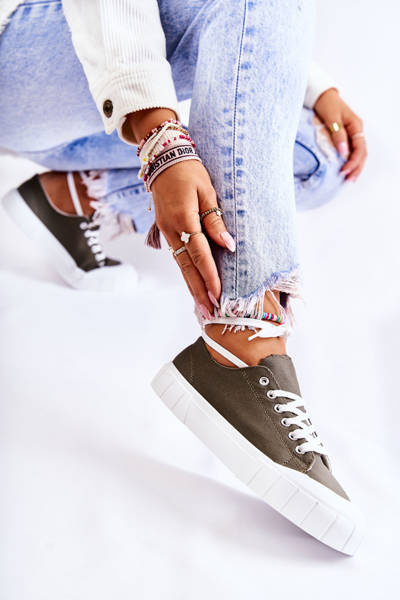 Dámské Tenisky na platformě Khaki Comes