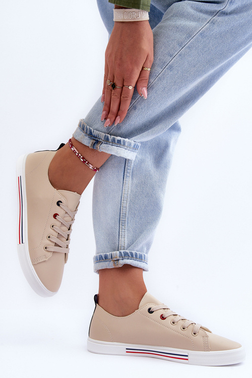 Kožené sportovní boty Dámské Bežové Mossaia