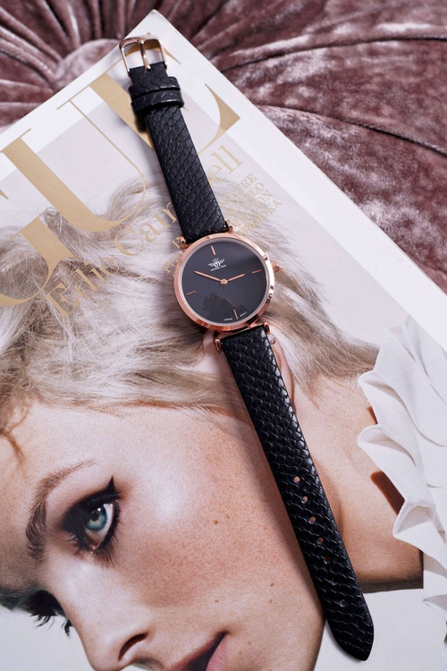 Dámské Hodinky Michael John Černý Pásek Snake Glami