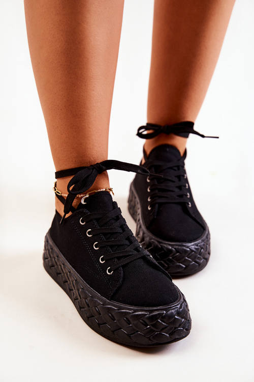 Tenisky Na Masivní Platformě Černe Suzane