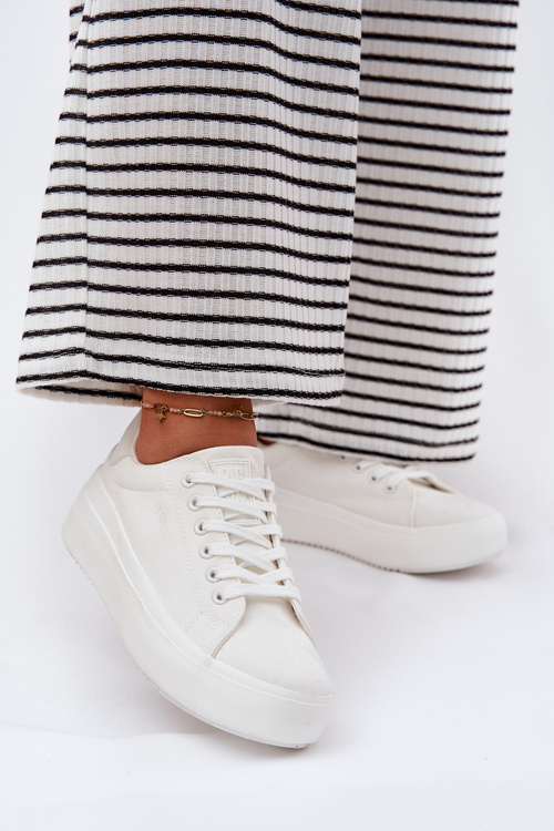 Dámske Plátěné Tenisky Na Platforme Big Star RR274463 Biele