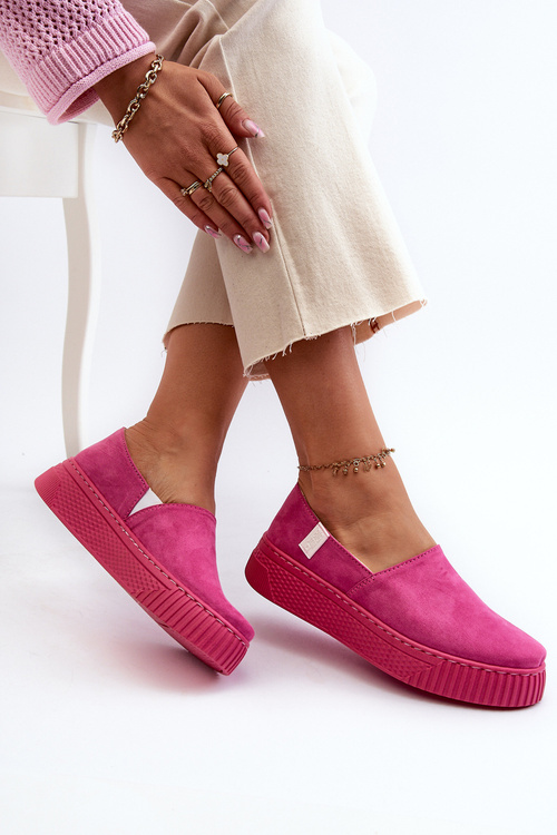 Dámske tenisky na platforme NN276009 Memory Foam System Fuksja