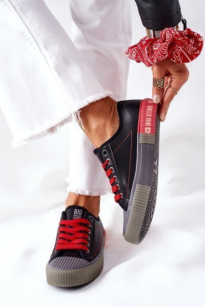 Dámske kožené tenisky Big Star II274134 Čierna