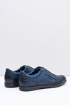Men's Navy Leather Casual Shoes Nikopol Casual Polver