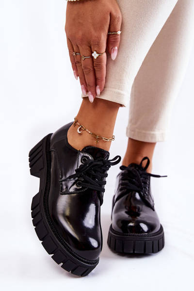 Módní lakované boty La.Fi 210013B-NL Černá