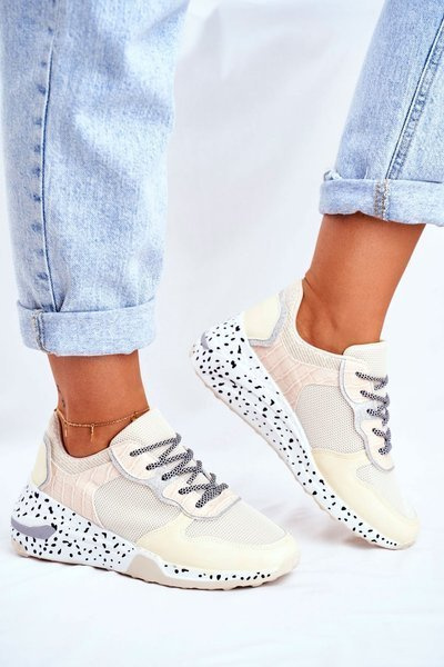 Športové dámske topánky skryté klinové béžové pinky