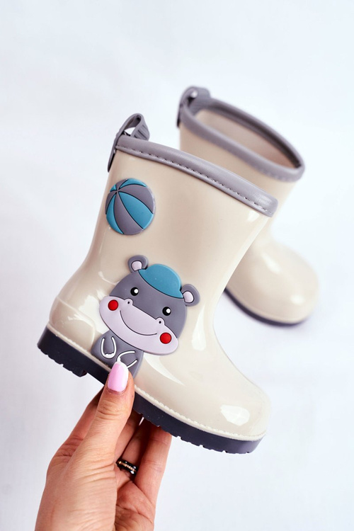 Detský gumový galoshes šedý hypo