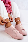 Dámské Kožené Tenisky BIG STAR JJ274071 Světle růžová