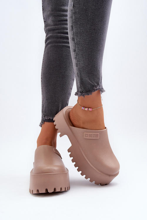 Dámské žabky na masivní podrážce Big Star NN274015 Bílé