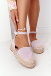 Espadrilky Na Slaměné Platformě Fialové Bali