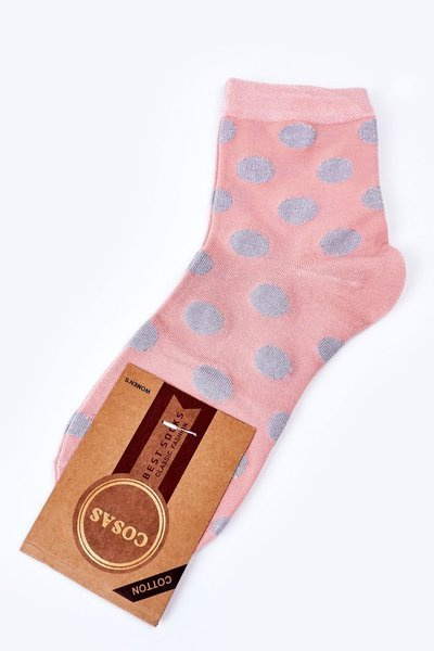 Dámske bavlnené hrášky ružové bodky