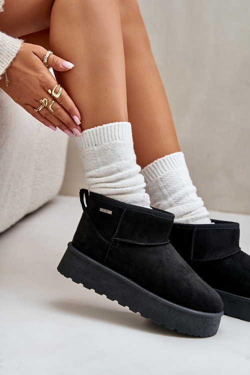 Nízke Snehové Topánky Na Platforme Big Star OO274A099 Čierne