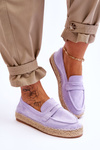 Ženský semišový espadrilles fialová keyla