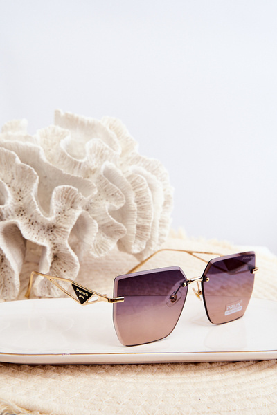 Dámské sluneční brýle s odstíněnými skly zlaté