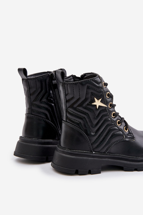 Zateplené Detské Topánky Na Zips Z Eko Kože Čierne Liotira