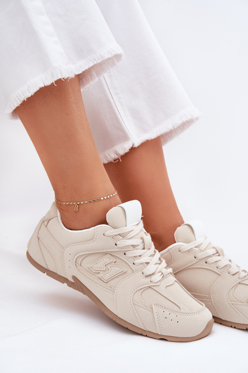 Dámske Športové Topánky Z Eko Semišu Béžové Dorella