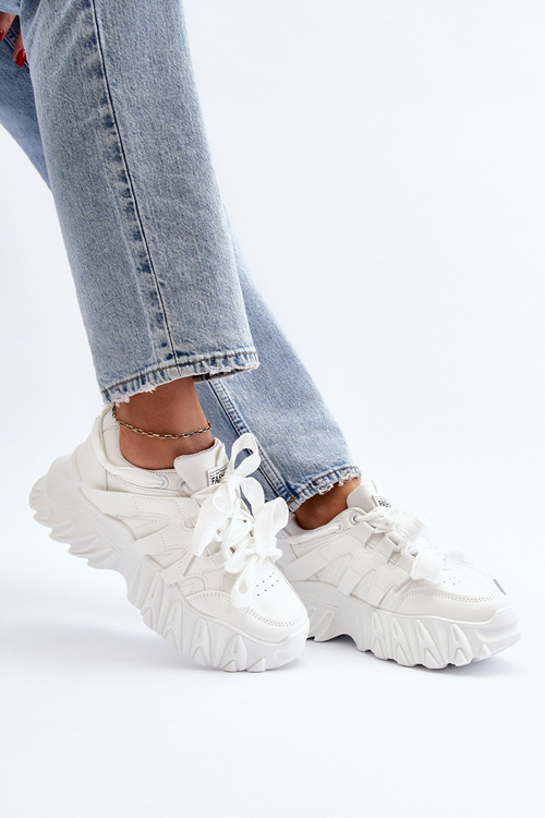 Dámske tenisky na masívnej podrážke biele Ellerai